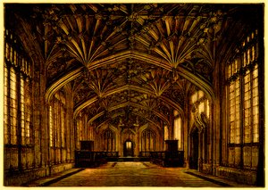 Die Divinity School, Oxford: erbaut zwischen 1445 und 1454, Illustration aus Eine Studenten-Geschichte Englands von Samuel R. Gardiner, veröffentlicht 1902 (digital verbessert)