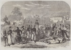 Der "Doseh," eine jährliche religiöse Zeremonie in Kairo (Stich) von English School