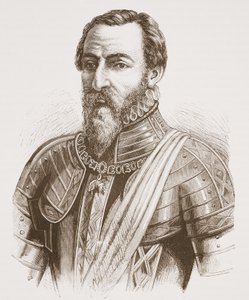 Der Herzog von Alva (aus dem Porträt von Tizian), Illustration aus Die Geschichte des Protestantismus von James Aitken Wylie, veröffentlicht 1878