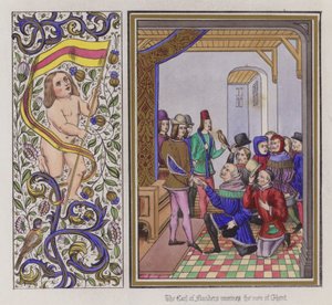 Der Graf von Flandern empfängt die Männer von Gent