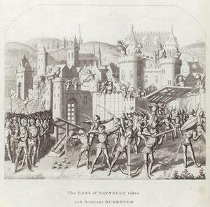 Der Earl of Hainaut nimmt und zerstört Aubenton