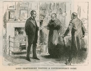 Der Earl of Shaftesbury; Lord Shaftesbury besucht das Haus eines Straßenhändlers von English School