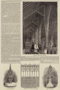 Die Kirche des Earl of Shrewsbury in Cheadle (Gravur) von English School