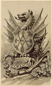 Das Emblem von Wales von English School