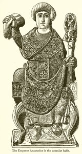Der Kaiser Anastasius im Konsulargewand von English School