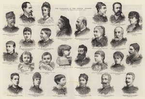 Die Vertreibung der französischen Prinzen (Gravur) von English School