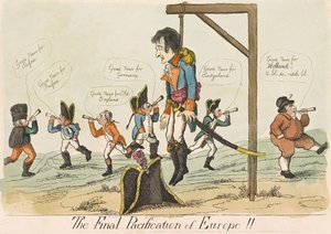 Die endgültige Befriedung Europas!!, veröffentlicht 1803 (handkolorierte Gravur)