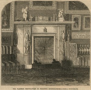 Der Flaxman-Kamin im Salon des Dichters Rogers, Rogers Haus, St. James