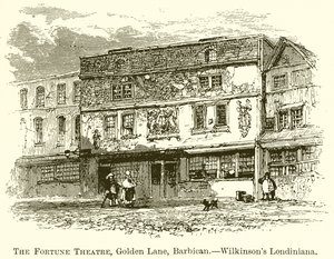 Das Fortune Theatre, Golden Lane, Barbican - Wilkinsons Londiniana von English School