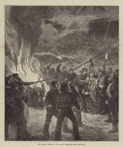 Die Stürme, Wrack der Royal Adelaide bei Portland (Gravur) von English School