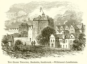 Das Globe Theatre, Bankside, Southwark - Wilkinsons Londiniana von English School