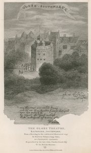 Das Globe Theatre, Bankside, Southwark, London von English School