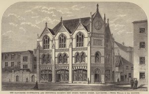 Die neuen Läden der Gloucester Co-Operative and Industrial Society, Barton Street, Gloucester (Stich)