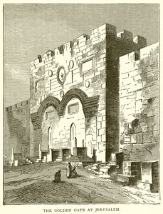 Das Goldene Tor in Jerusalem von English School