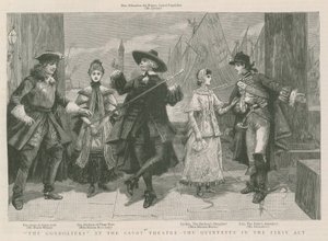 Die Gondoliers im Savoy Theatre - das Quintett im ersten Akt