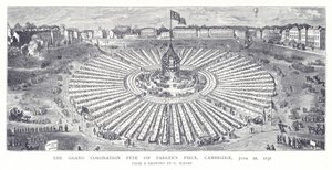 Das große Krönungsfest auf Parkers Piece, Cambridge, 28. Juni 1838 von English School