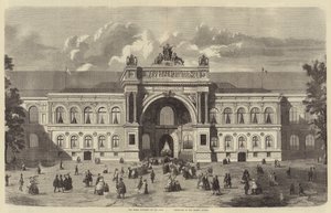 Der Haupteingang zur Pariser Ausstellung, in den Champs Elysees von English School
