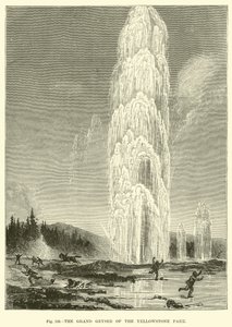 Der Große Geysir im Yellowstone Park von English School