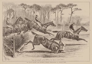 Die großen Militär- und Haushaltsbrigaden-Steelchases im Sandown Park von English School