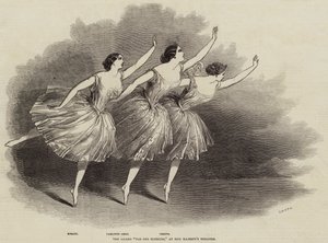 Der große "Pas Des Elemens" im Theater Ihrer Majestät (Stich) von English School