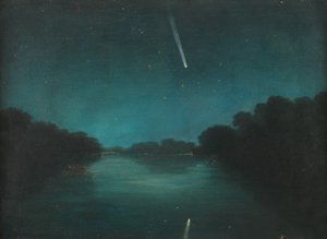 Der große Komet von 1861, gesehen von der Staines Bridge, Middlesex