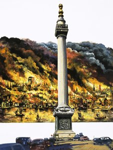 Das Große Feuer von London und Das Monument von English School