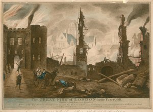 Der Große Brand von London im Jahr 1666