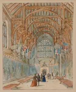 Die Große Halle, Hampton Court Palace, ca. 1860-70 von English School