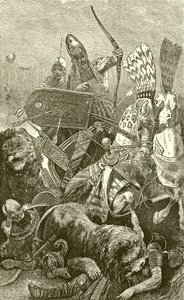 Der große Sesostris (Ramses II.) in der Schlacht von Kadesch von English School