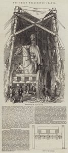 Die Große Wellington-Statue (Stich) von English School