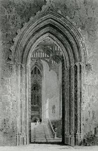 Die Große Westhalle, die zum Großen Salon oder Oktagon führt, Fonthill Abbey, 1824