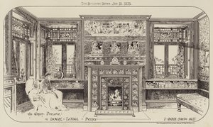 Der Grüne Salon in Dovne Lodge, Putney (Stich)