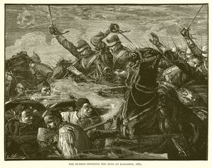 Die Garden stürmen die Kanonen bei Kassassin, 1882 von English School