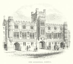 Das Guildhall, Bristol (Gravur) von English School
