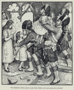 „Die Hochlandsoldaten nahmen die kleinen Kinder auf, die zu den Überlebenden gehörten“ von English School