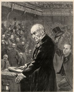 Das Unterhaus, 13. Februar 1893: William Ewart Gladstone, liberaler Premierminister, stellt das zweite Home Rule Bill vor