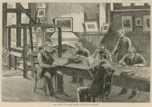 Die Hugenotten in England: Der Tagesraum der Männer, französisches protestantisches Krankenhaus