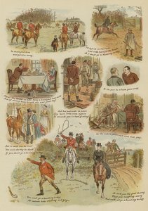 Der Jagdtag (Chromolithographie) von English School
