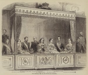 Die Kaiserloge im Stuttgarter Theater (Stich) von English School