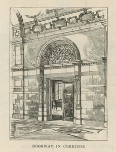 Das Imperial Institute: Tür im Korridor von English School