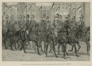 Das Imperial Institute: Die New South Wales Volunteers, Teil der Eskorte der Königin bei der Eröffnungszeremonie von English School
