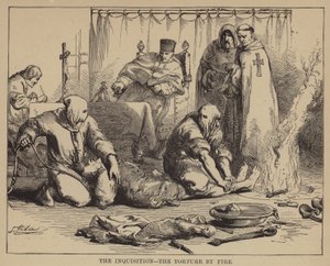 Die Inquisition, die Folter durch Feuer von English School