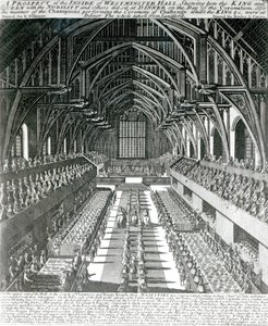 Das Innere der Westminster Hall von English School
