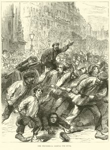Die Aufständischen ergreifen die Waffen, März 1871 von English School