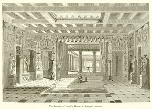 Das Innere des Hauses von Pansa in Pompeji, restauriert