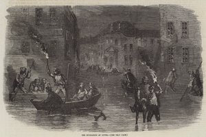 Die Überschwemmung in Lyon von English School