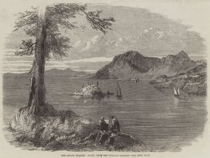 Die Ionischen Inseln, Korfu, von der Ein-Geschütz-Batterie (Gravur) von English School