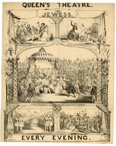 Die Jüdin im Queens Theatre, London. Anzeige von English School