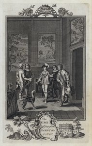 Die Flucht des Königs aus Hampton Court (Gravur) von English School