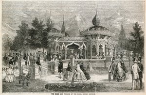 Der Kiosk und die Terrasse in den Royal Surrey Gardens